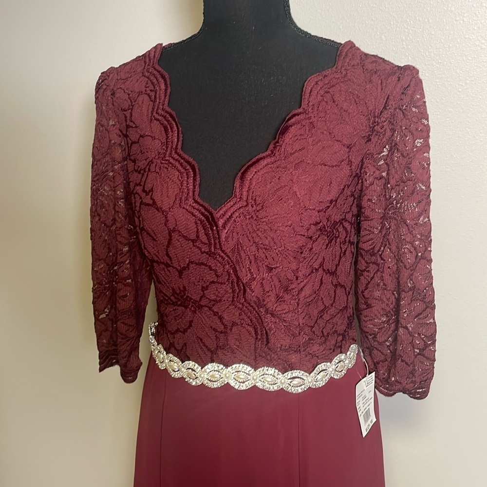 Never worn Burgundy mother of the bride high low dress